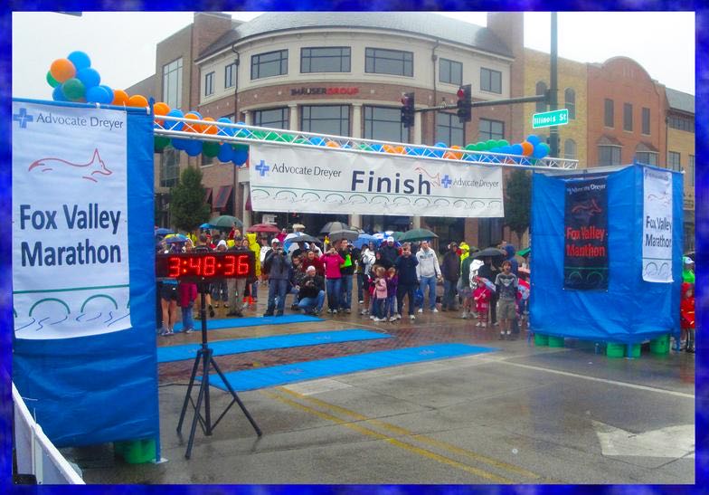Fox Valley Marathon finish-line banners